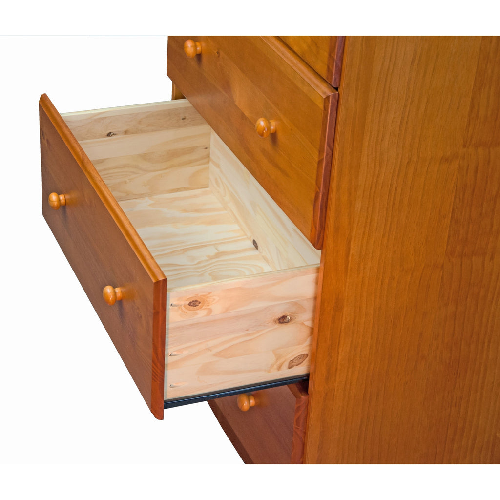 Palace Imports 100% Solid Wood 5-Jumbo Drawer Chest with Lock, Metal or Wooden Knobs