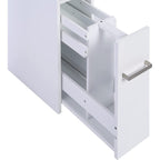 Spirich Home Slim Bathroom Storage Cabinet, Free Standing Toilet Paper Holder, Bathroom Cabinet Slide Out Drawer Storage