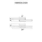 Stagger Integrated LED Brass Vanity Light