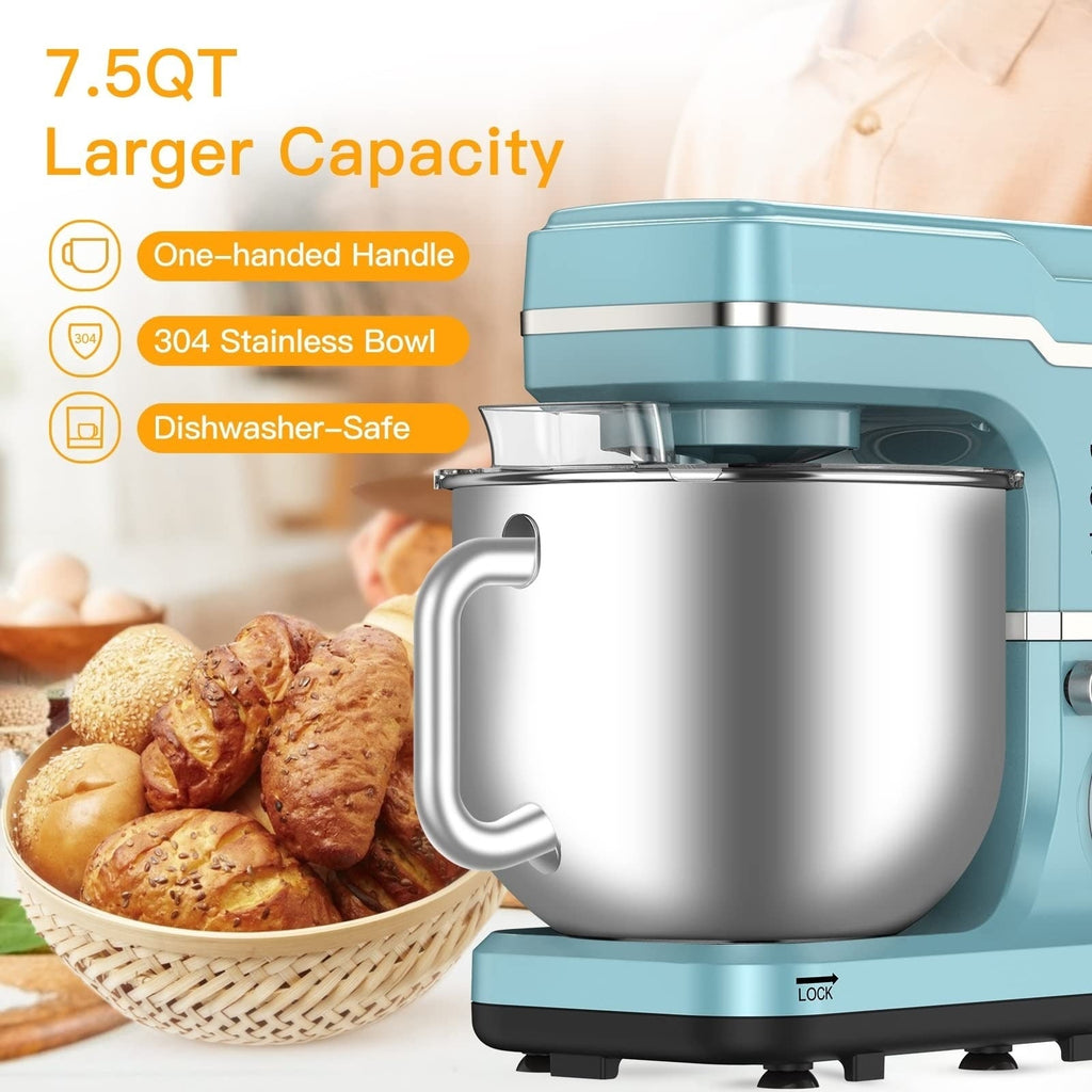 Stand Mixer - 7.5QT Capacity, 10-Speed Settings, 660W Motor