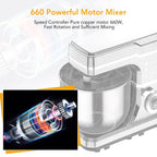 Stand Mixer - 7.5QT Capacity, 10-Speed Settings, 660W Motor