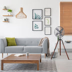 Star Fans Star Tripod 16-inch Stand Fan with Wooden Legs