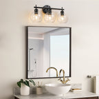 Starsky 4-Lights Modern Dimmable Bathroom Vanity Light with Globe Glass Shade