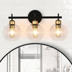 Starsky 4-Lights Modern Dimmable Bathroom Vanity Light with Globe Glass Shade