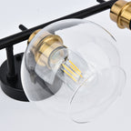 Starsky 4-Lights Modern Dimmable Bathroom Vanity Light with Globe Glass Shade