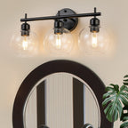 Starsky 4-Lights Modern Dimmable Bathroom Vanity Light with Globe Glass Shade