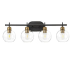 Starsky 4-Lights Modern Dimmable Bathroom Vanity Light with Globe Glass Shade