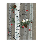 Stupell Birds and Holiday Ornaments Birch Tree Forest Canvas Wall Art
