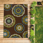 Vista Home Catalina Floral Medallions Indoor/ Outdoor Area Rug--