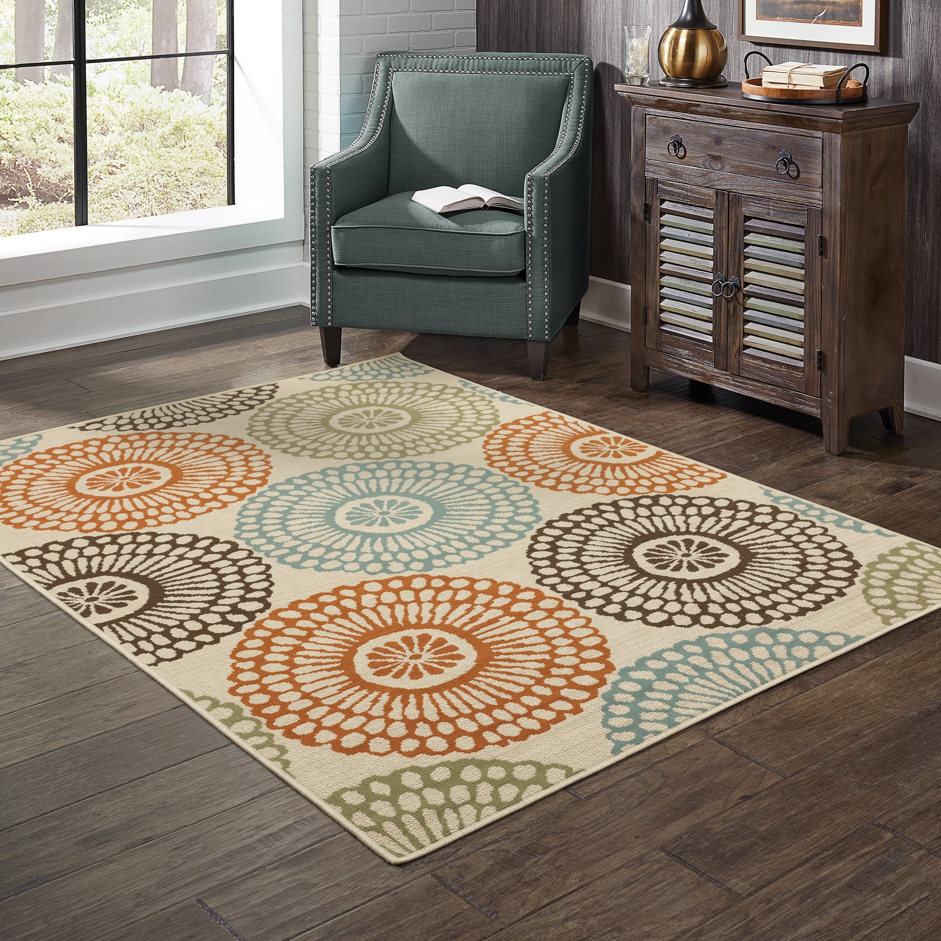 Vista Home Malta Medallions Multi-colored Indoor-Outdoor Rug