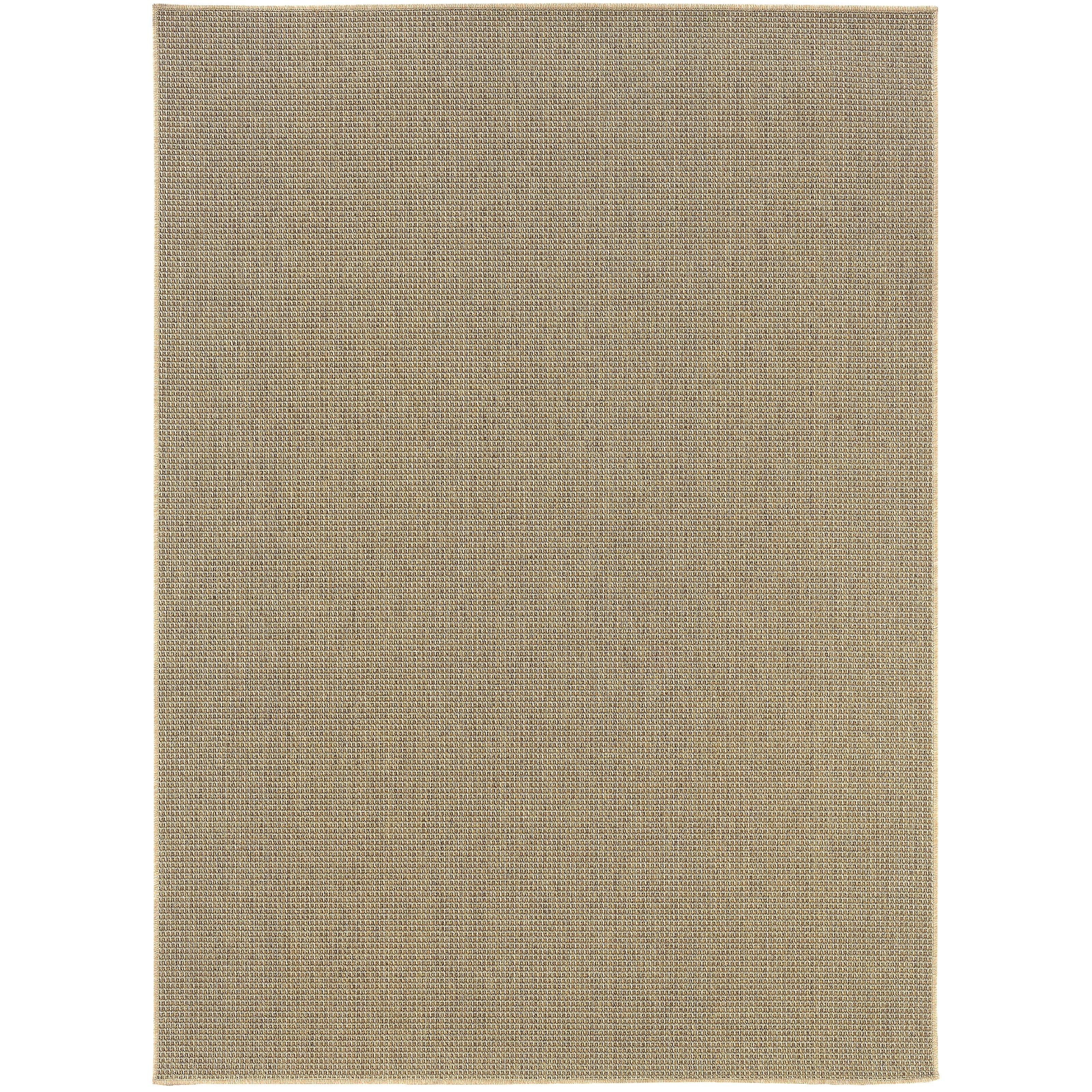 Style Haven Veranda Light Brown Solid Textured Indoor-Outdoor Area Rug