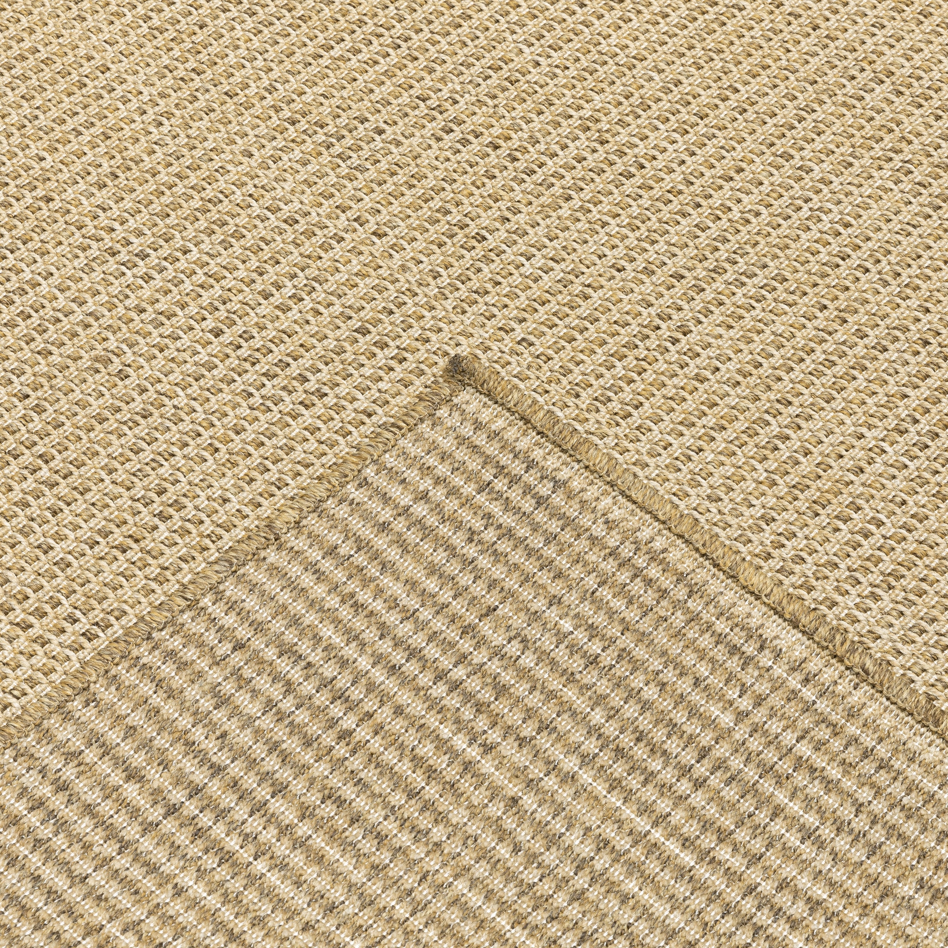 Style Haven Veranda Light Brown Solid Textured Indoor-Outdoor Area Rug