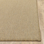 Style Haven Veranda Light Brown Solid Textured Indoor-Outdoor Area Rug