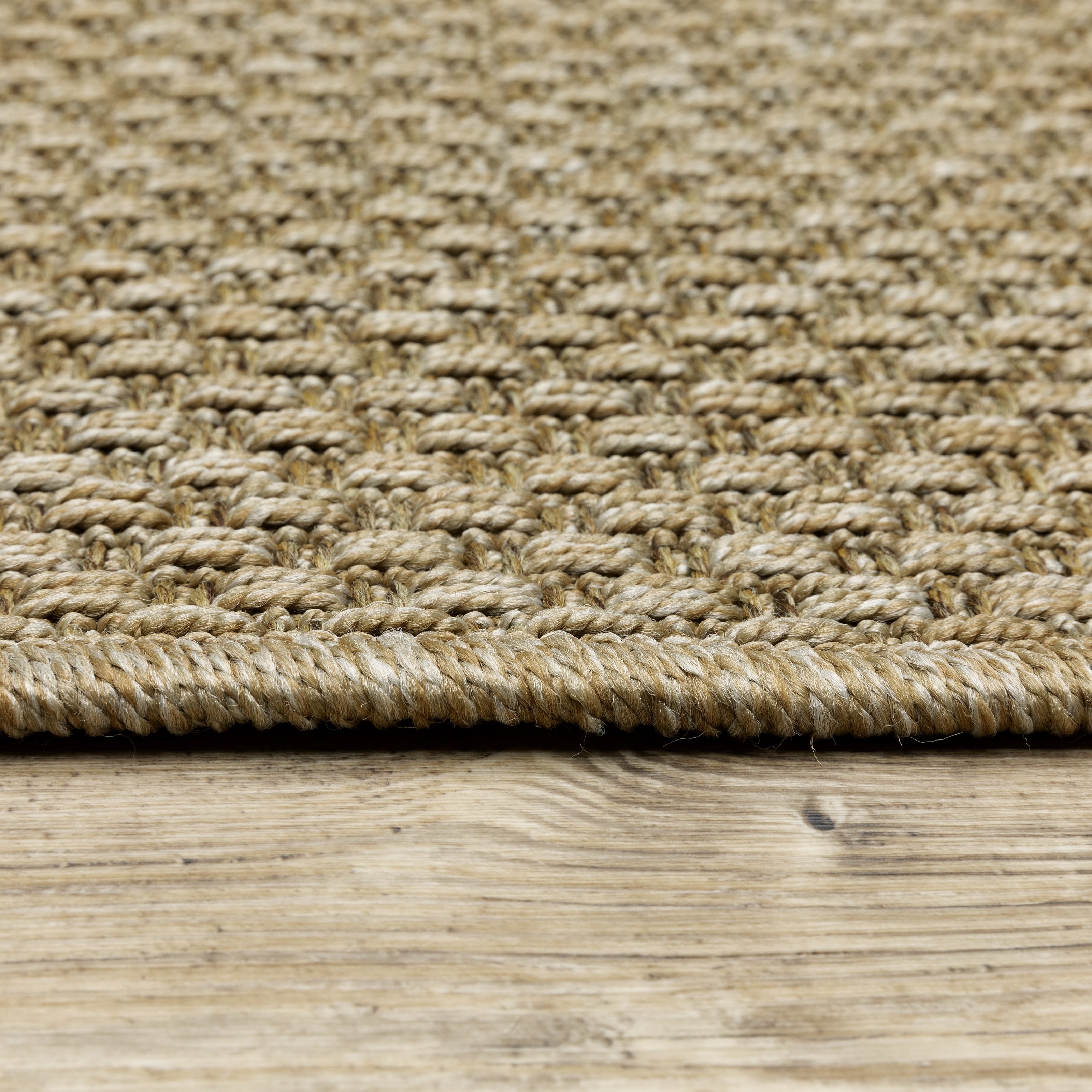 Style Haven Veranda Tonal Woven Basket Weave Indoor-Outdoor Rug