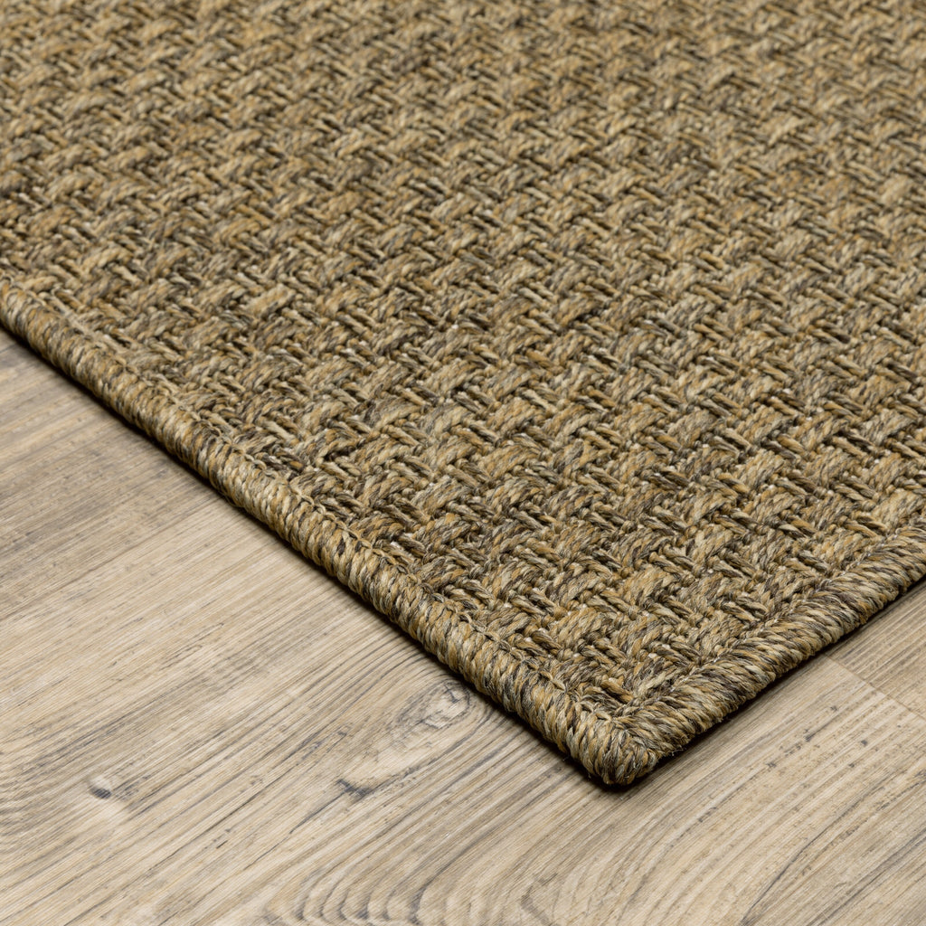 Style Haven Veranda Tonal Woven Basket Weave Indoor-Outdoor Rug