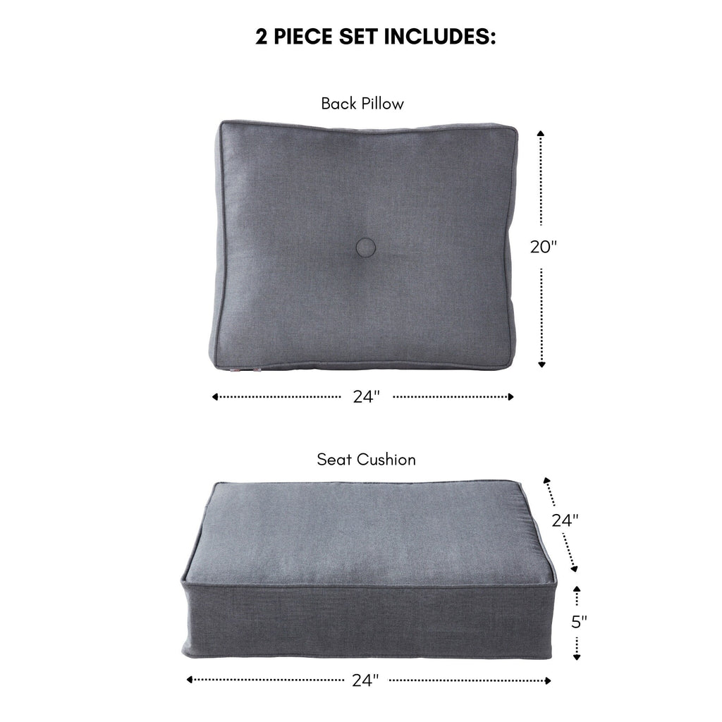 Sunbrella 2-Piece Premium Deep Seat Outdoor Cushion Set