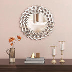 Sunburst Shape Wall Mirror Round Accent Mirror