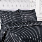 Superior Thread Count 600TC Polka Dot Cotton Blend Duvet Cover Set