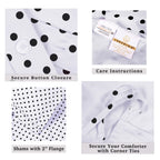 Superior Thread Count 600TC Polka Dot Cotton Blend Duvet Cover Set