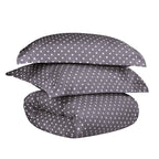Superior Thread Count 600TC Polka Dot Cotton Blend Duvet Cover Set