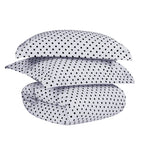 Superior Thread Count 600TC Polka Dot Cotton Blend Duvet Cover Set