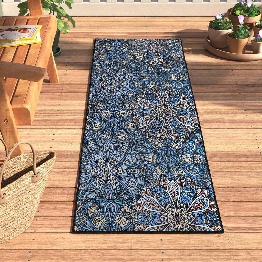 Superior Cassidy Floral Boho Non-Slip Indoor Outdoor Area Rug