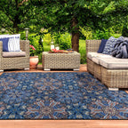 Superior Cassidy Floral Boho Non-Slip Indoor Outdoor Area Rug