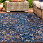 Superior Cassidy Floral Boho Non-Slip Indoor Outdoor Area Rug
