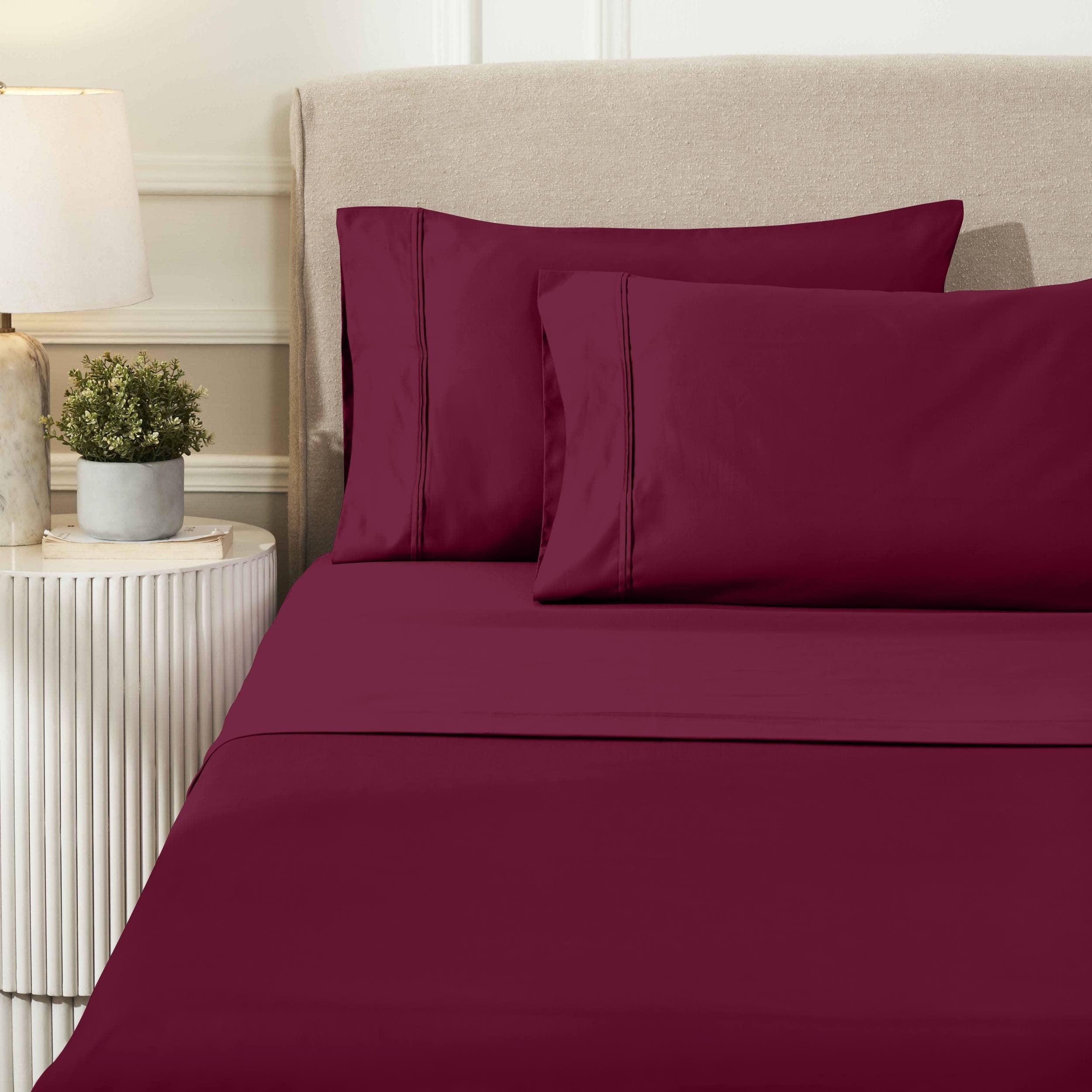 Superior Egyptian Cotton 1200 Thread Count Eco-Friendly Solid Sheet Set