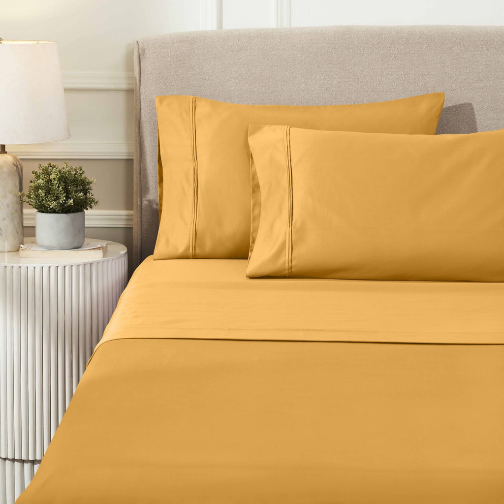 Superior Egyptian Cotton 1200 Thread Count Eco-Friendly Solid Sheet Set