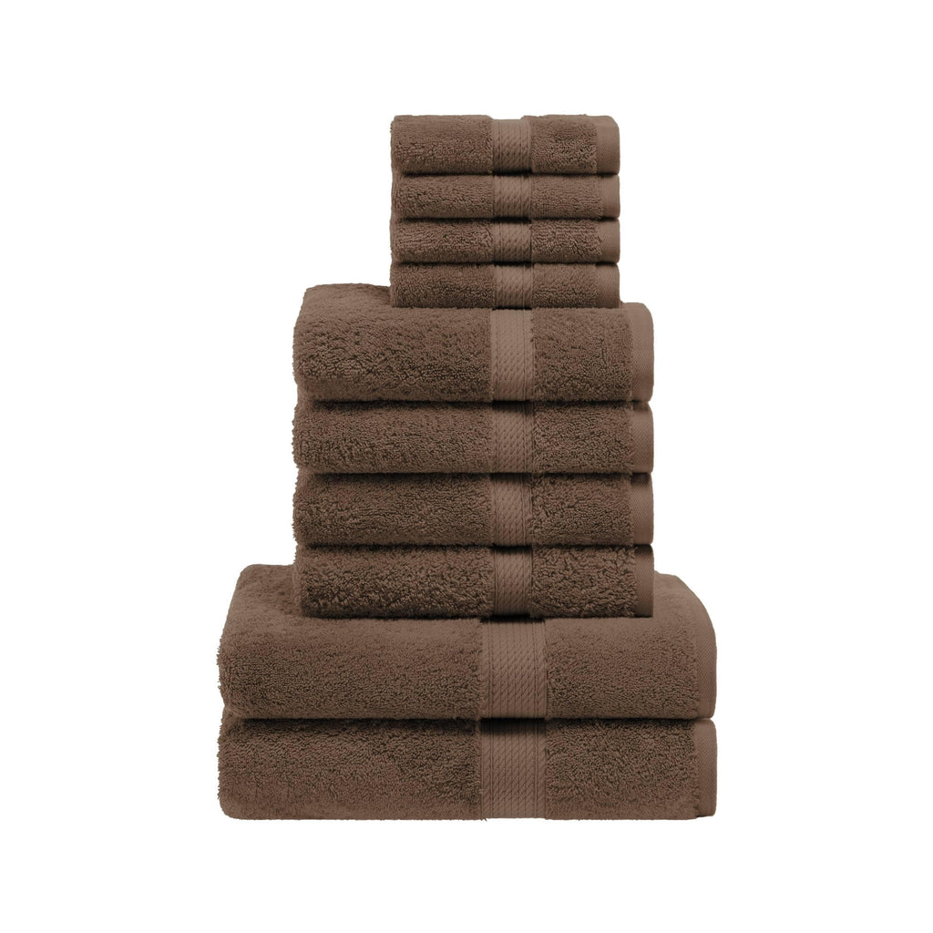 Superior Egyptian Cotton Pile Heavyweight 10-Piece Towel Set