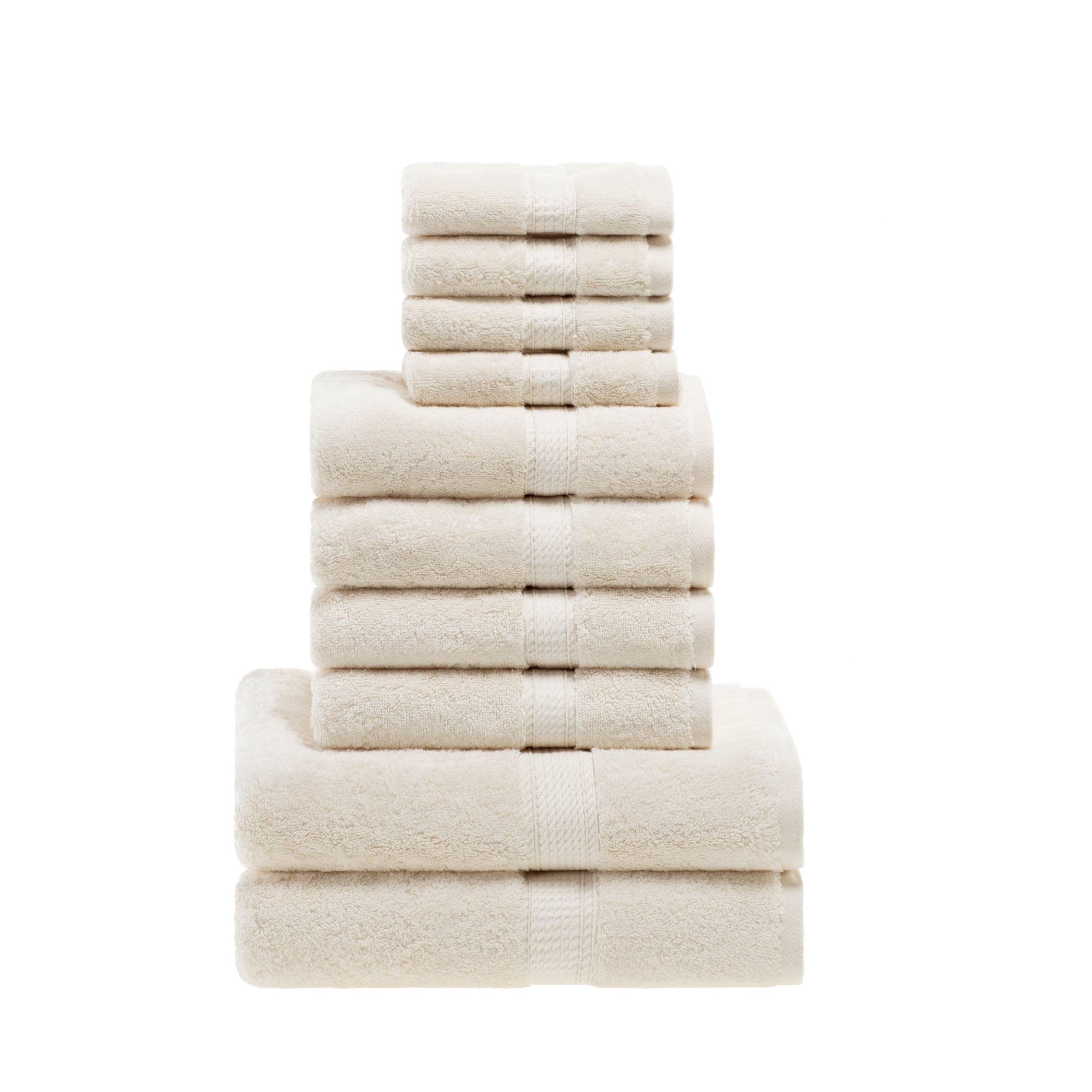 Superior Egyptian Cotton Pile Heavyweight 10-Piece Towel Set