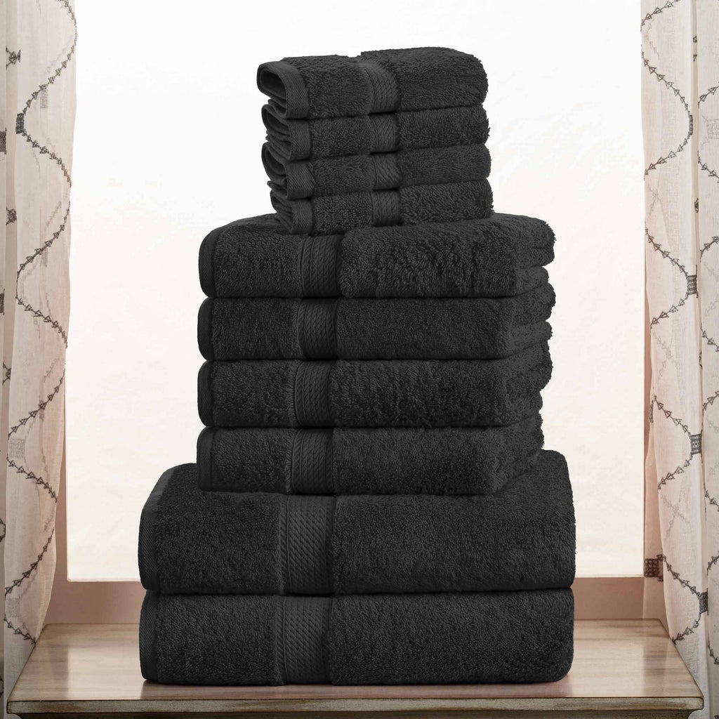 Superior Egyptian Cotton Pile Heavyweight 10-Piece Towel Set