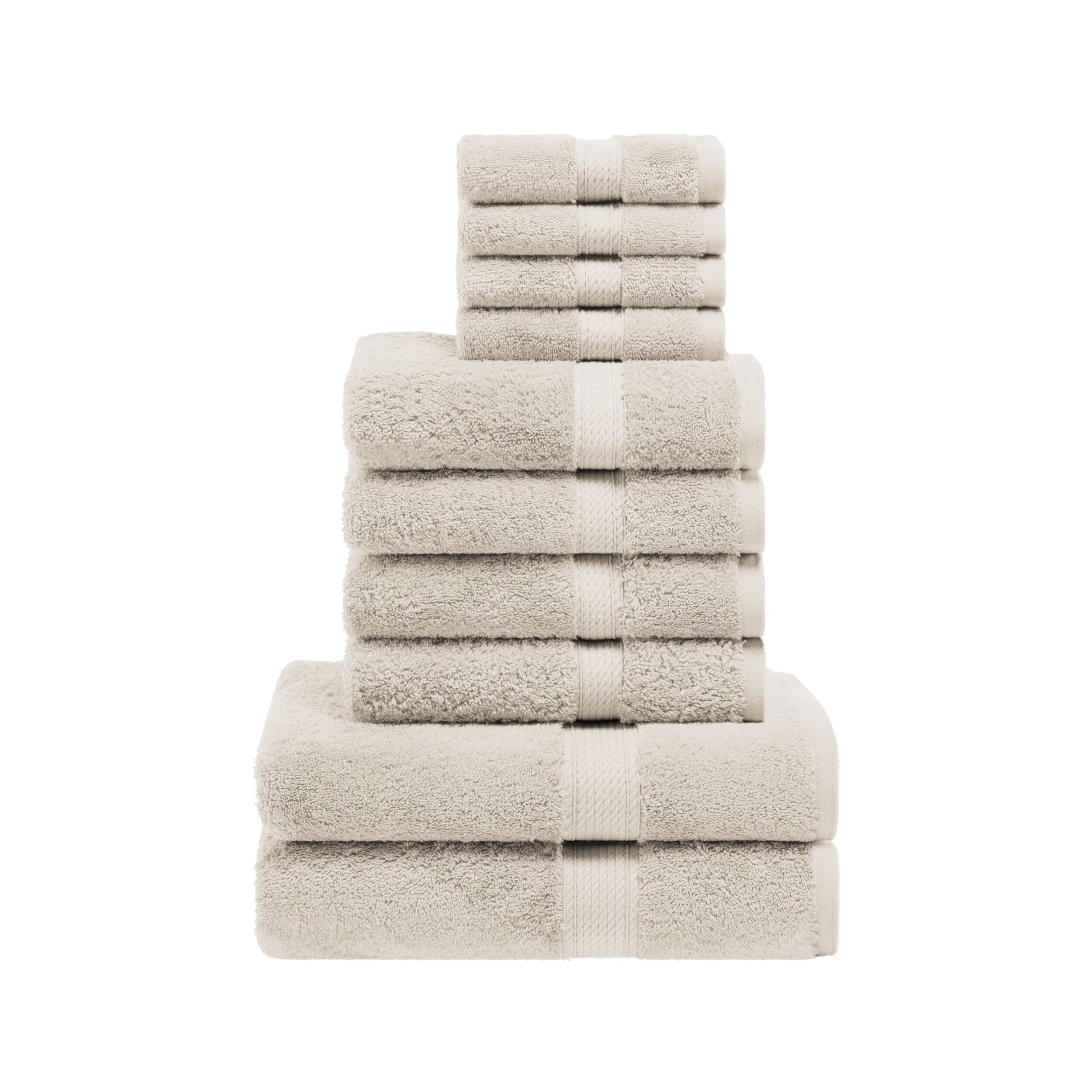 Superior Egyptian Cotton Pile Heavyweight 10-Piece Towel Set