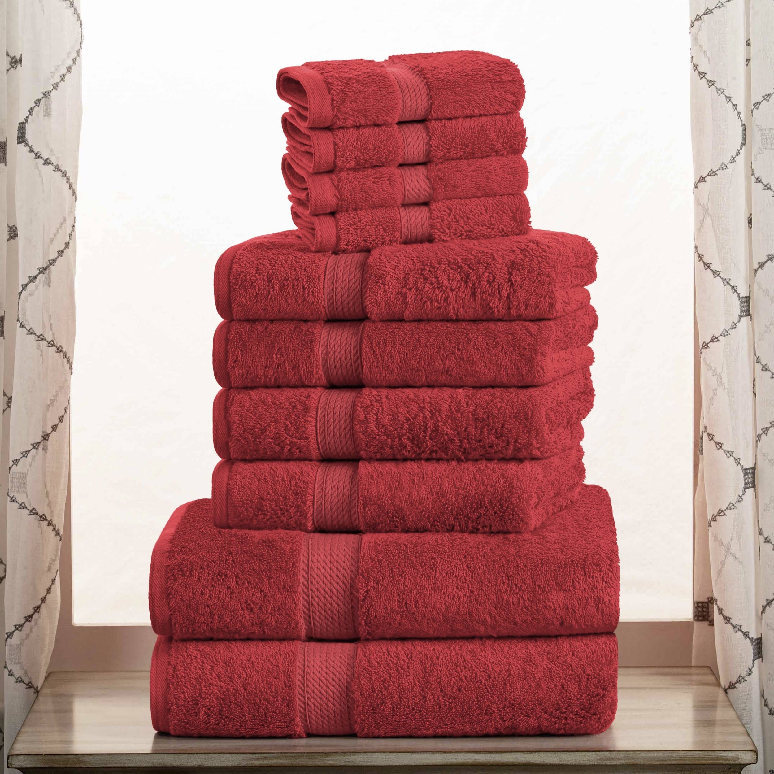 Superior Egyptian Cotton Pile Heavyweight 10-Piece Towel Set