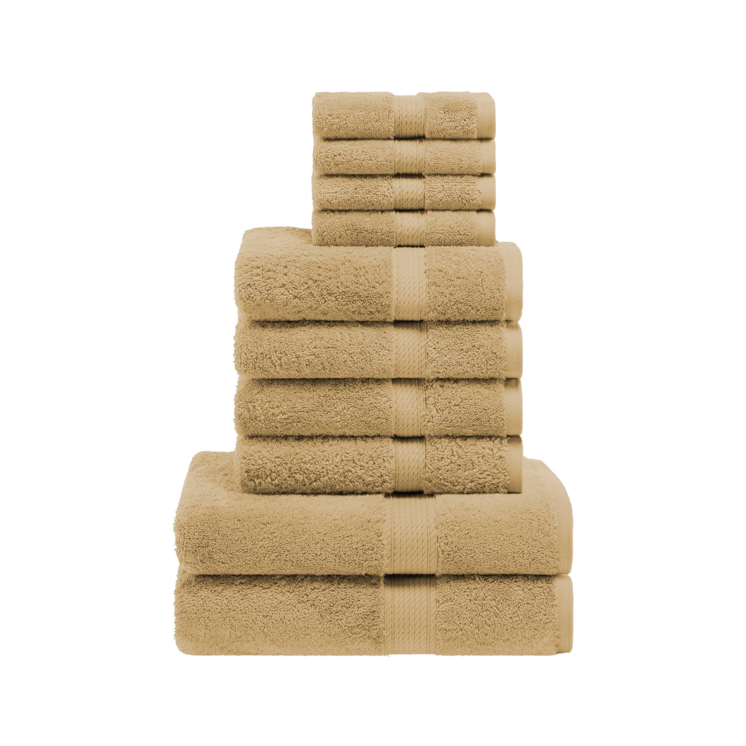 Superior Egyptian Cotton Pile Heavyweight 10-Piece Towel Set