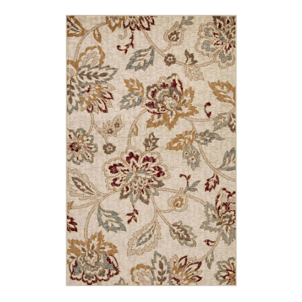 Superior Jacobean Farmhouse Floral Indoor Area Rug