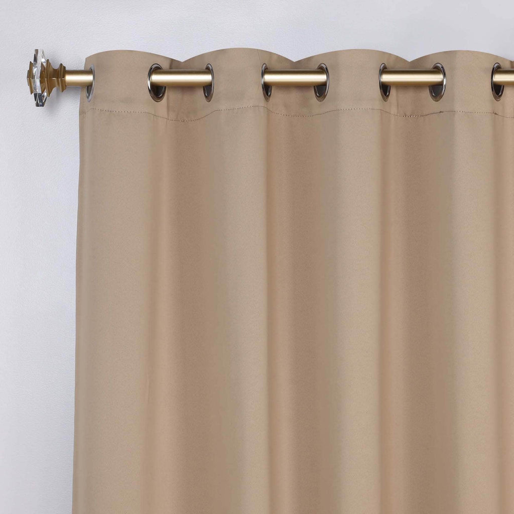 Superior Modern Solid Washable Room Darkening Blackout Curtains, Set of 2 Panels