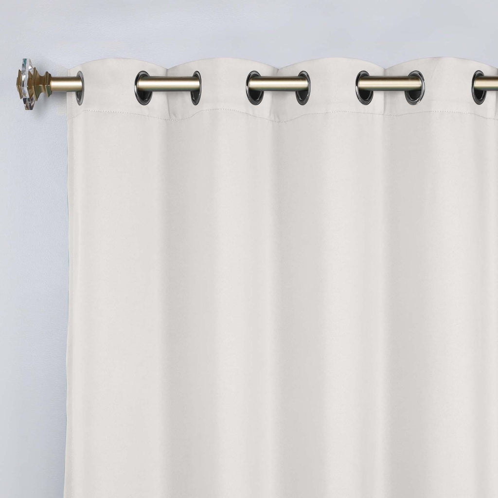 Superior Modern Solid Washable Room Darkening Blackout Curtains, Set of 2 Panels