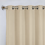 Superior Modern Solid Washable Room Darkening Blackout Curtains, Set of 2 Panels