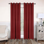 Superior Modern Solid Washable Room Darkening Blackout Curtains, Set of 2 Panels