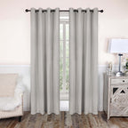 Superior Modern Solid Washable Room Darkening Blackout Curtains, Set of 2 Panels