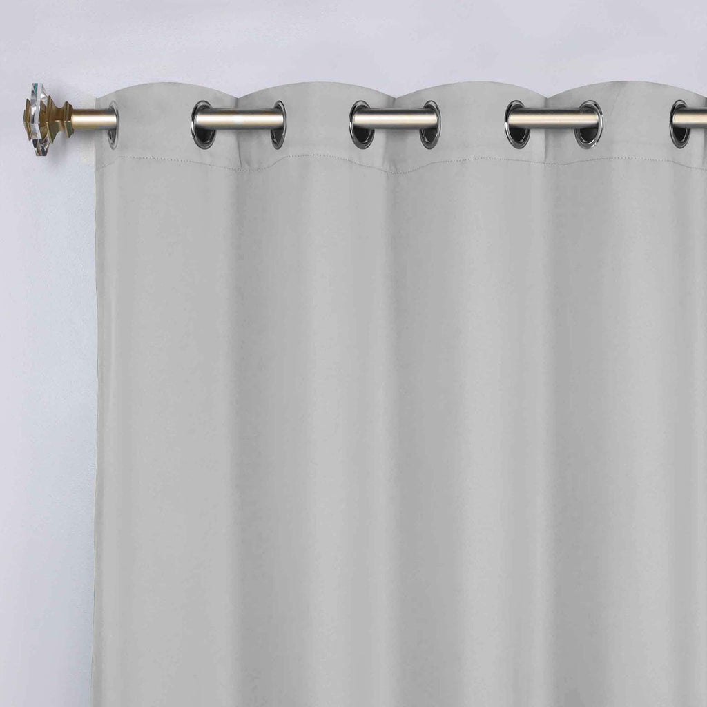 Superior Modern Solid Washable Room Darkening Blackout Curtains, Set of 2 Panels