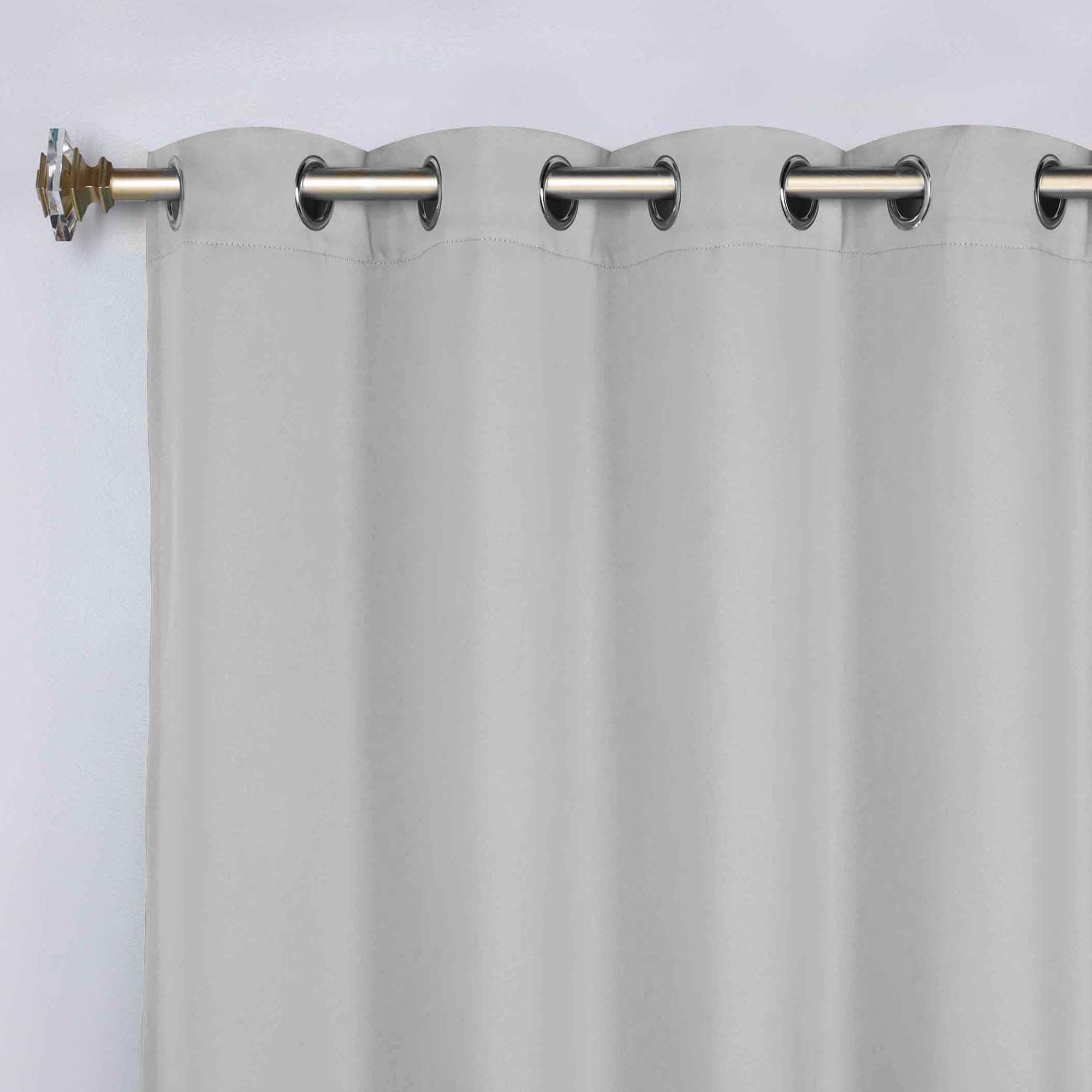 Superior Modern Solid Washable Room Darkening Blackout Curtains, Set of 2 Panels