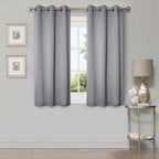 Superior Modern Solid Washable Room Darkening Blackout Curtains, Set of 2 Panels