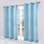 Superior Modern Solid Washable Room Darkening Blackout Curtains, Set of 2 Panels
