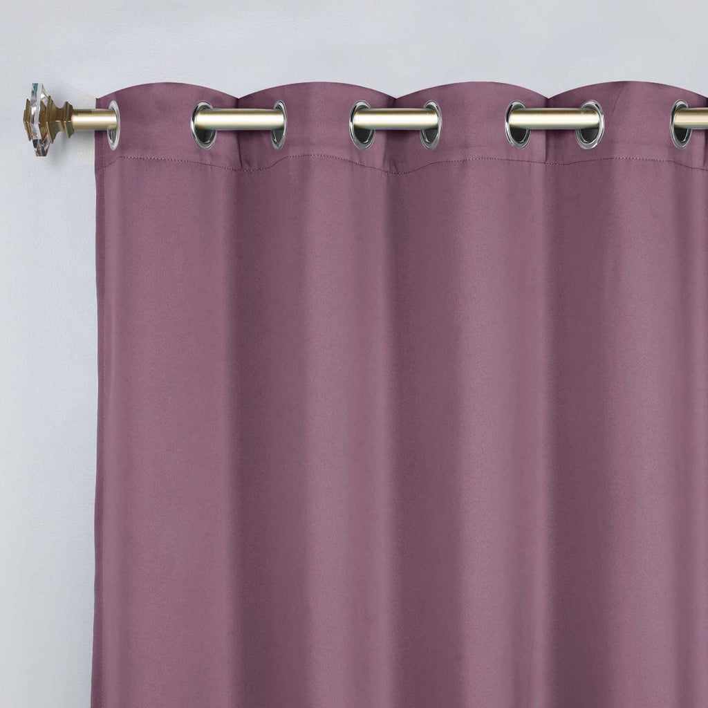 Superior Modern Solid Washable Room Darkening Blackout Curtains, Set of 2 Panels