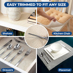 Superior Rio Reversible Non-Slip Grip Foam Mesh Indoor Area Rug Pad - Cream