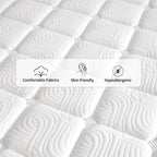 SweDrea 12in. Medium Firm Innerspring Mattress for Back Pain Relief and Cooling with CertiPUR-US, SGS and OEKO-TEX Certified