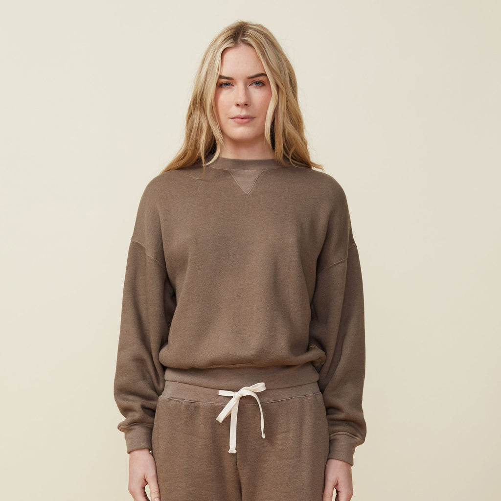 Teddy Fleece Crew Neck Sweatshirt